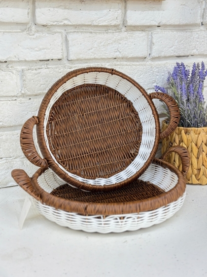 سبد حصیری گرد دسته دارمتوسط(5662)