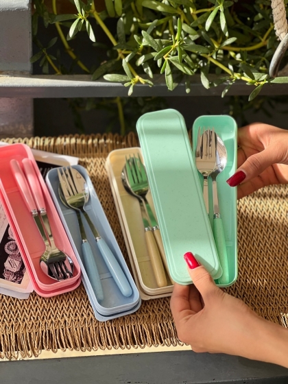 پک قاشق چنگال رنگی (5861)