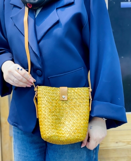 کیف حصیری بند دار(5677)