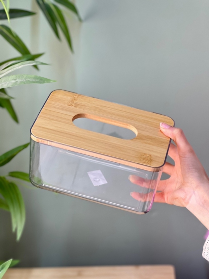 جا دستمالی اکرولیک بامبو کوچک(7277)