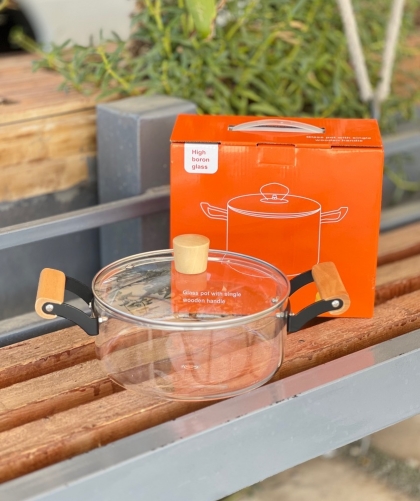 قابلمه پیرکس دسته بامبو(5866)